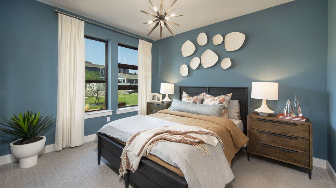 Furnished interior in a model home at Easton Park 60' in Austin (Image 23).