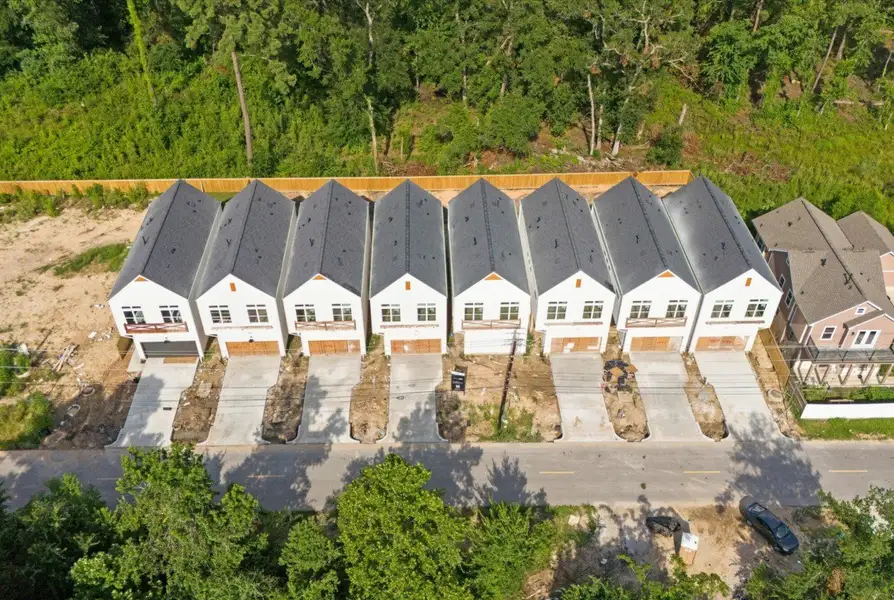 Aerial view of the Cebra Court community in Houston, TX, showing layout and nearby surroundings (Image 3).