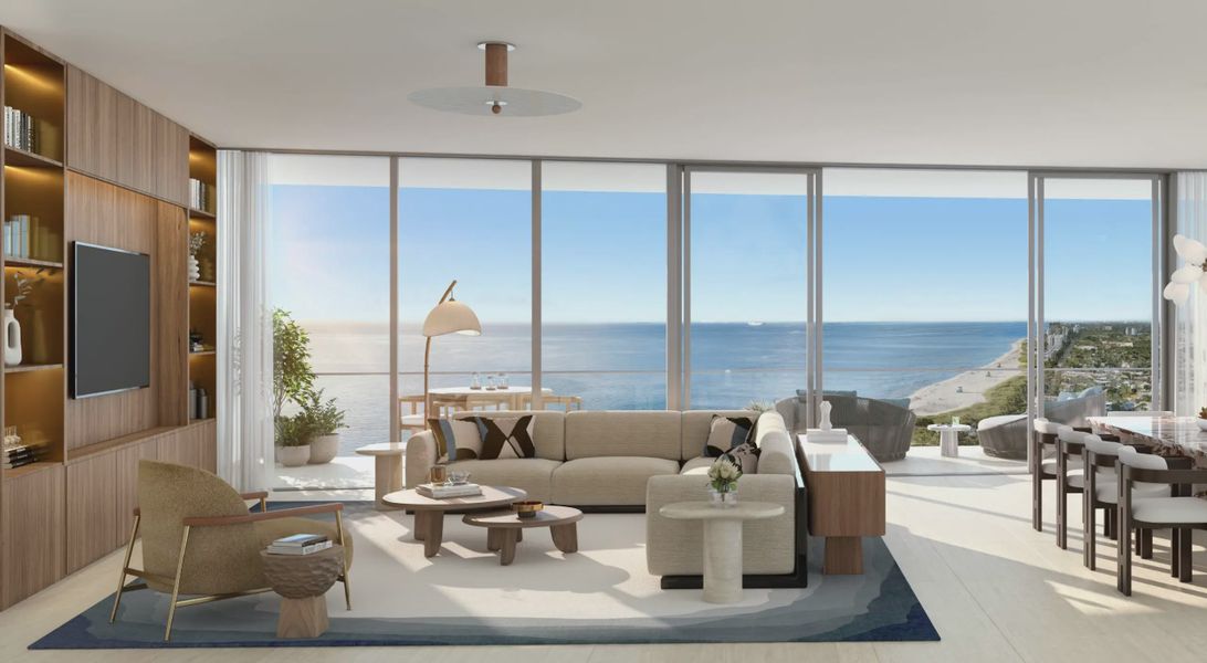 Furnished interior in a model home at W Pompano Beach in Pompano Beach (Image 10).