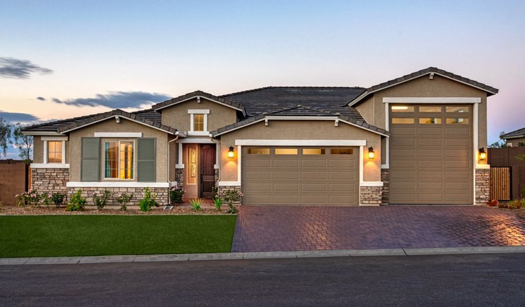 Front exterior of a home in the Saguaro Reserve community, located in Marana, AZ (Image 9). Front exterior of a home in the Saguaro Reserve community, located in Marana, AZ (Image 9).