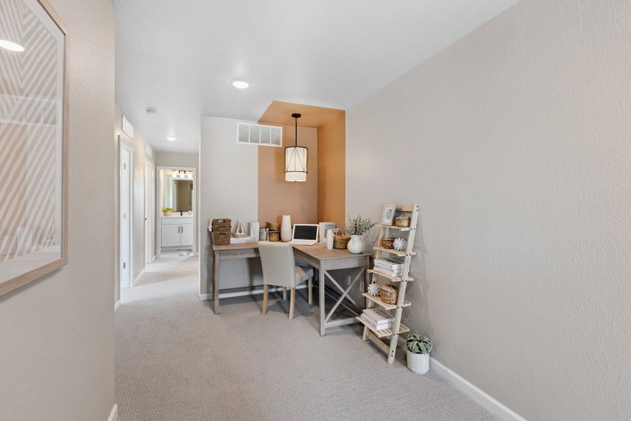 Furnished interior in a model home at Pintail Commons at Johnstown Village in Johnstown (Image 11). Furnished interior in a model home at Pintail Commons at Johnstown Village in Johnstown (Image 11).