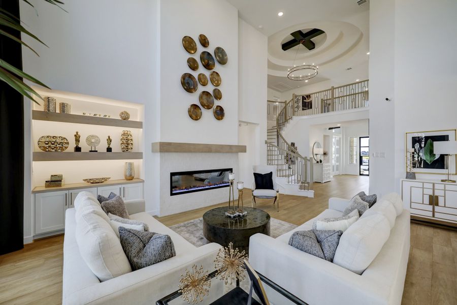 Furnished interior in a model home at Harvest Green - 60' in Richmond (Image 9).