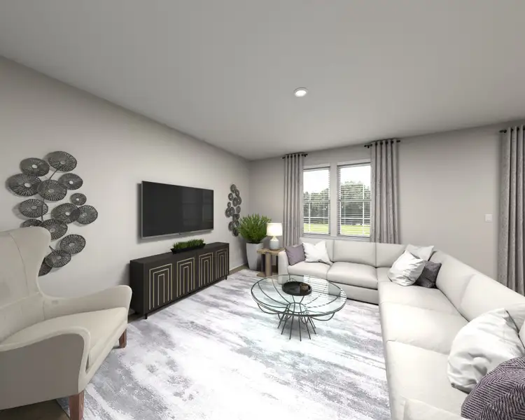 Furnished interior in a model home at The Heritage at Buffaloe Reserve in Raleigh (Image 3). Furnished interior in a model home at The Heritage at Buffaloe Reserve in Raleigh (Image 3).