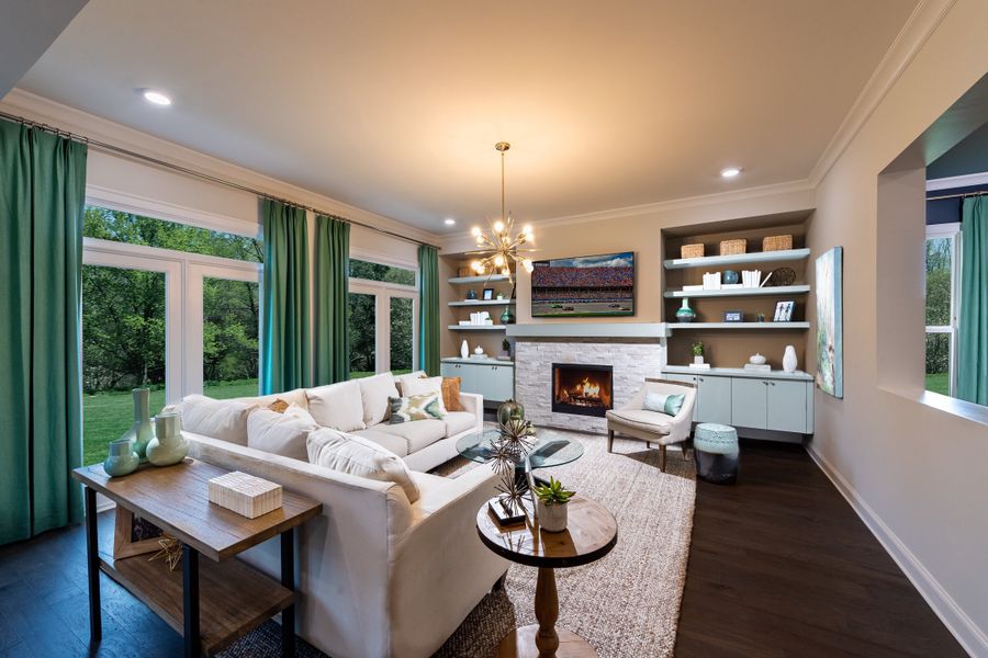 Furnished interior in a model home at Waterhaven in Cumming (Image 43).