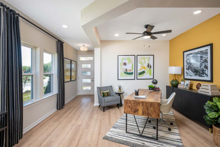 Furnished interior in a model home at Nexus – Park Collection in Gallatin (Image 7).