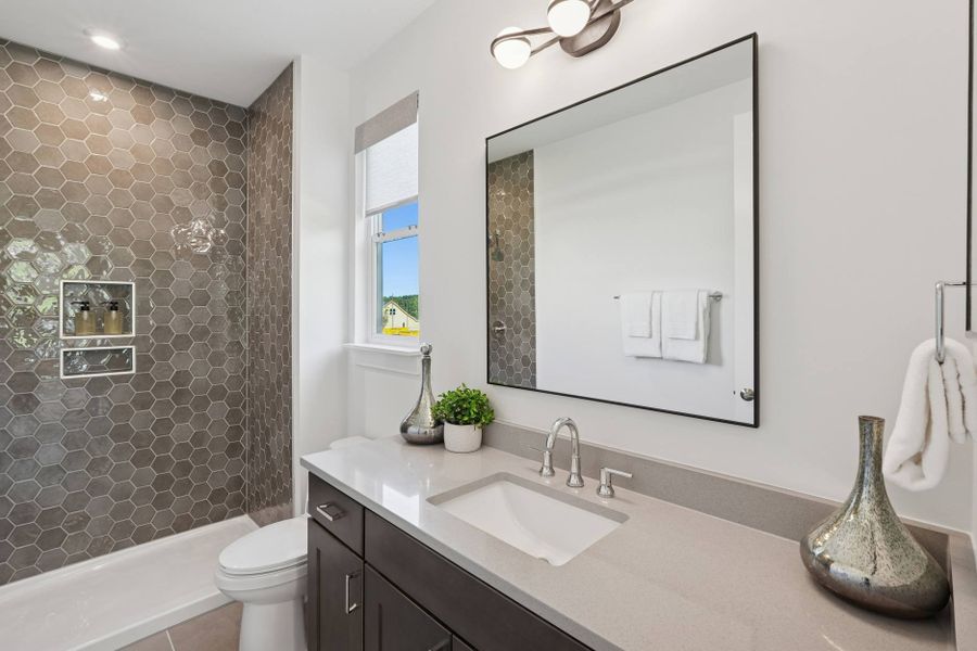 Furnished interior in a model home at The Meadows Collection at Serenity in Fuquay Varina (Image 43).