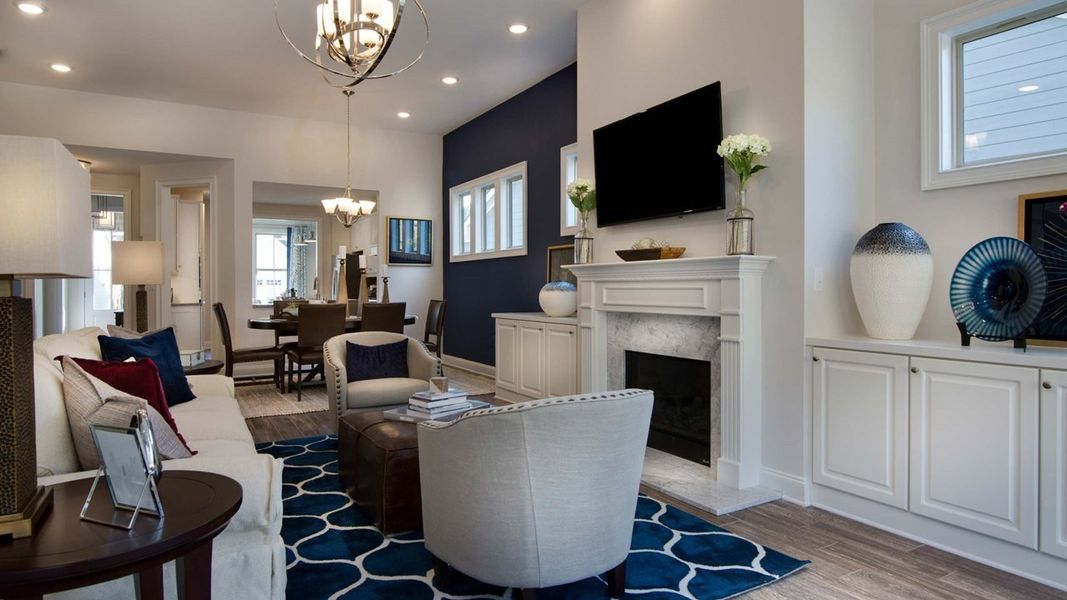 Furnished interior in a model home at The Ponds in Summerville (Image 12).