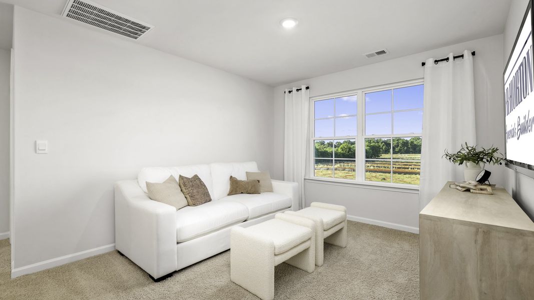 Furnished interior in a model home at Evergreen Landing in Lexington (Image 19).