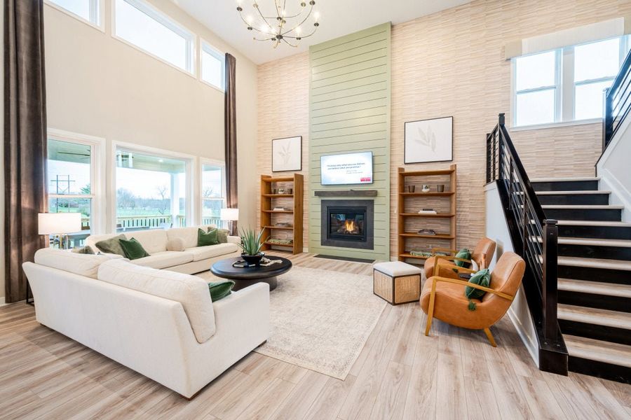 Furnished interior in a model home at The Estates and Meadows at Floyds Fork in Louisville (Image 38).