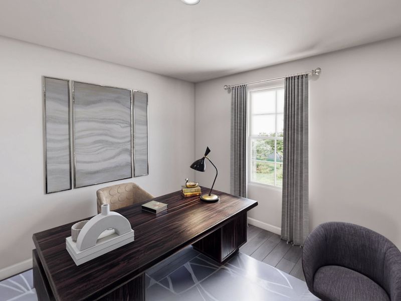 Furnished interior in a model home at Villages of Mayfield in Cleburne (Image 31).