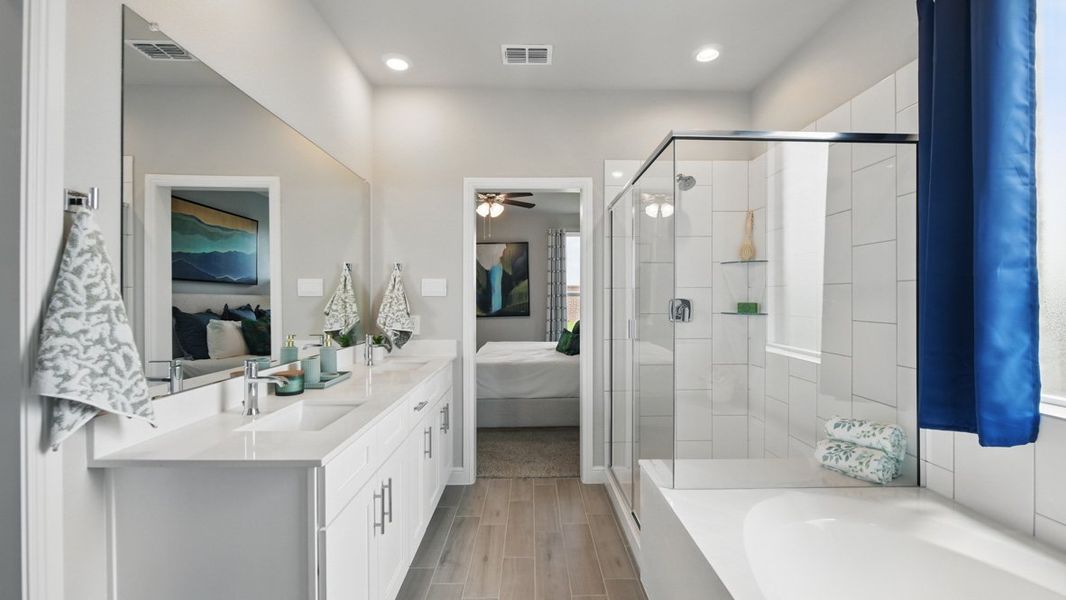 Furnished interior in a model home at Rock Creek Ranch in Fort Worth (Image 32).