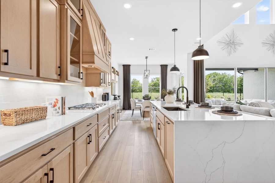 Furnished interior in a model home at Wildflower Ranch in Fort Worth (Image 50).