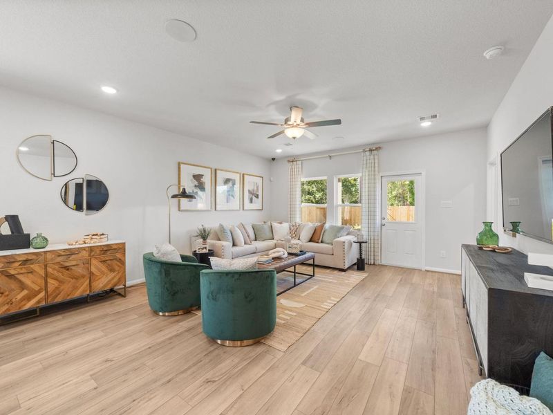 Furnished interior in a model home at Robins Landing in Houston (Image 8).