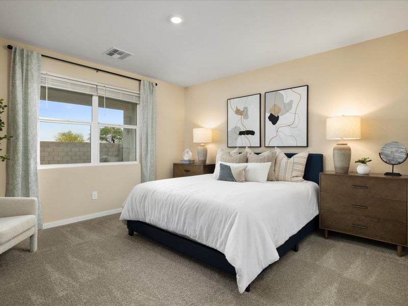 Furnished interior in a model home at Meritage Homes by Teravalis - Reserve Series in Buckeye (Image 19).