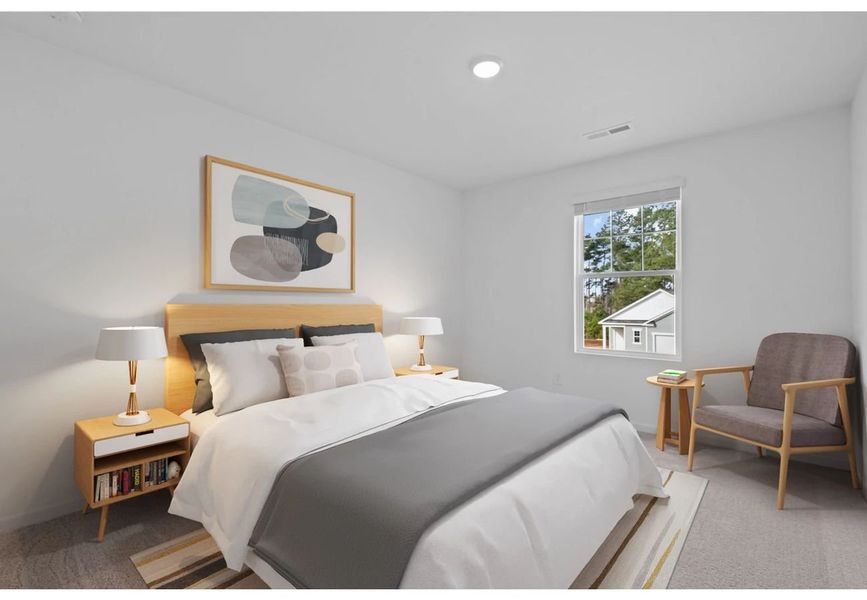 Furnished interior in a model home at Cordova Trails in Seguin (Image 3).