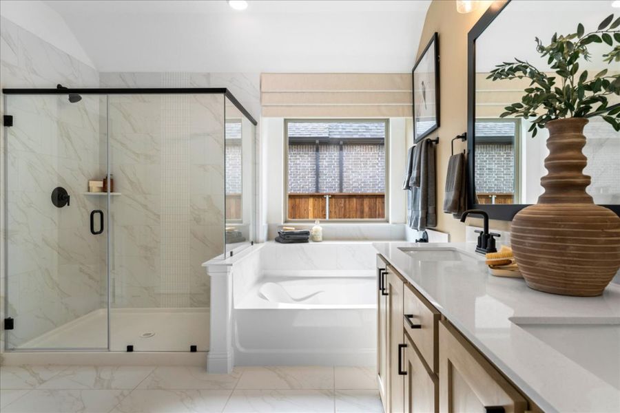 Furnished interior in a model home at River Ranch in Van Alstyne (Image 9).