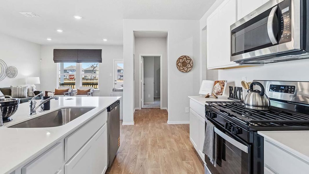 Furnished interior in a model home at Blue Ridge Ranch in San Antonio (Image 22).