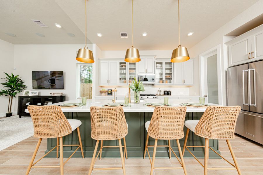 Furnished interior in a model home at Madeley Creek: Premier Collection in Conroe (Image 7).