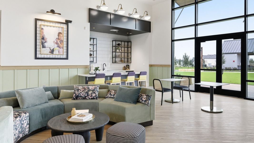 Furnished interior in a model home at Flora in Hutto (Image 37).