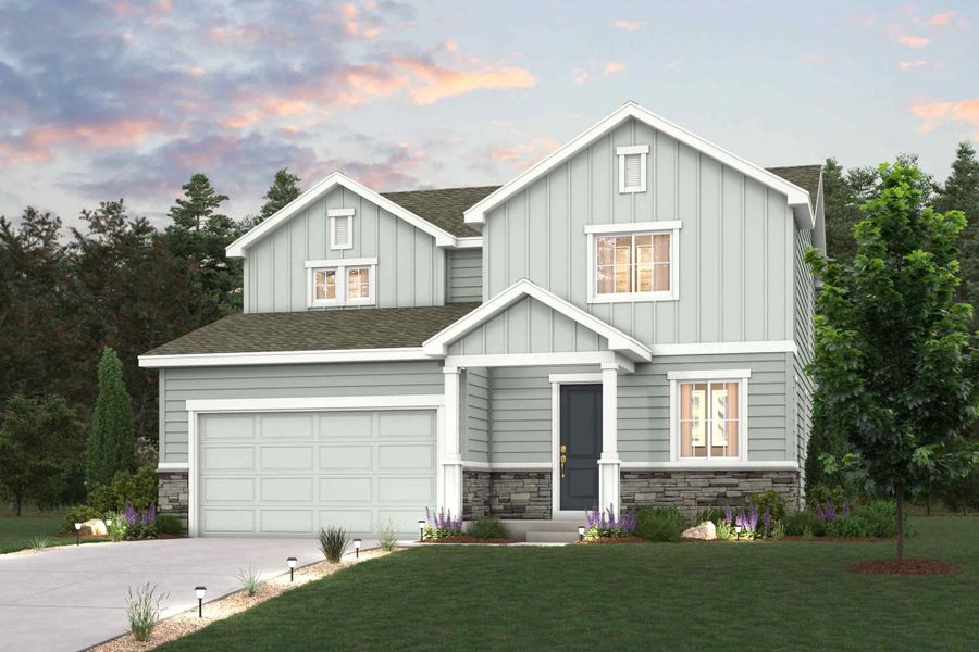 Avon Plan Elevation A at Timnath Lakes in Timnath, CO by Century Communities