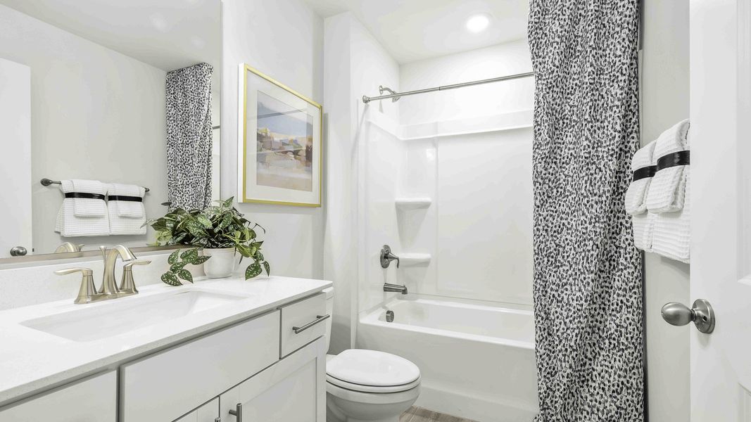 Furnished interior in a model home at Lybrook Village in Bermuda Run (Image 26).