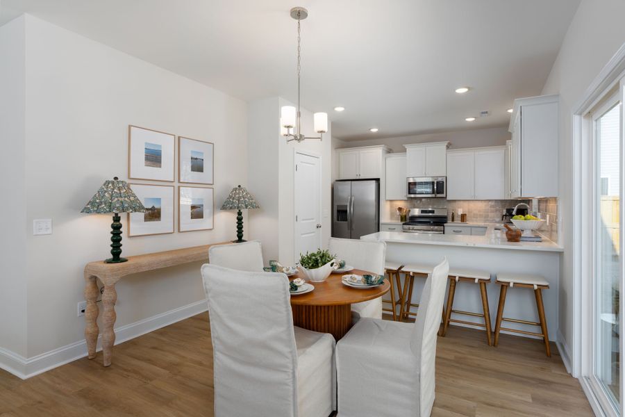 Furnished interior in a model home at Homesteads at Point Caswell in Columbia (Image 8).