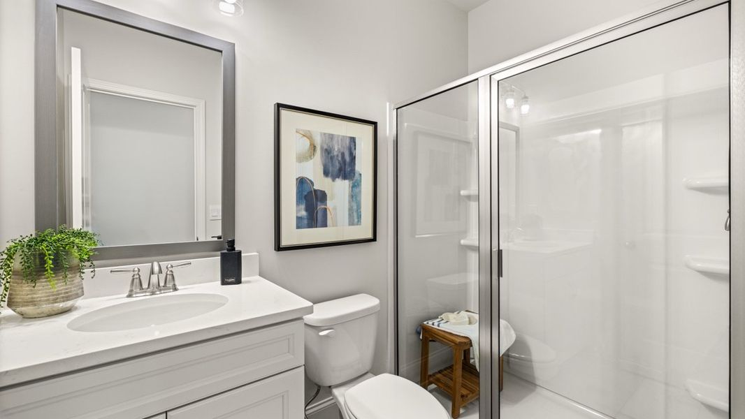 Furnished interior in a model home at Thalley Creek Estates in Cumming (Image 15).