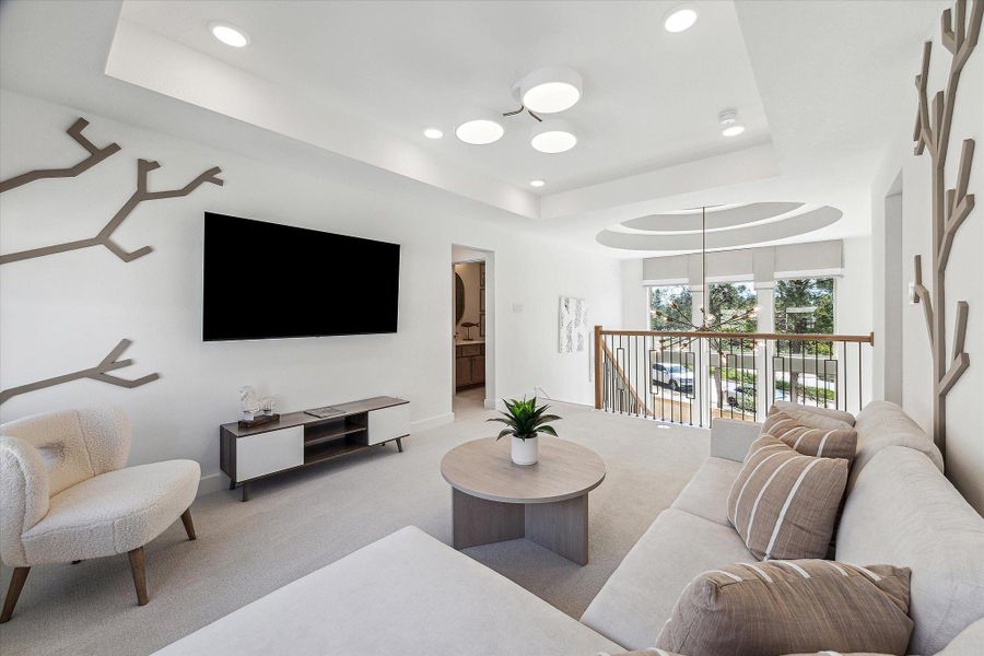 Furnished interior in a model home at Kresston - 40' in Montgomery (Image 17). Furnished interior in a model home at Kresston - 40' in Montgomery (Image 17).