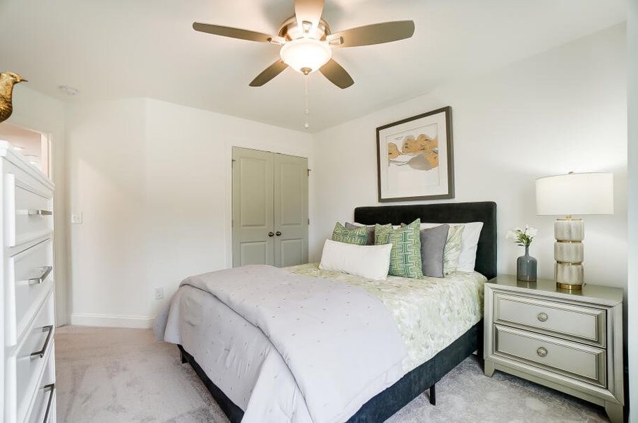 Furnished interior in a model home at Johnston Park Townhomes in Charlotte (Image 19). Furnished interior in a model home at Johnston Park Townhomes in Charlotte (Image 19).