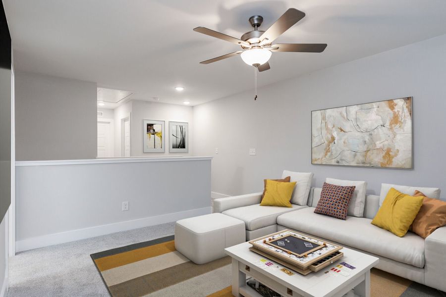 Furnished interior in a model home at Alden Park in Angier (Image 8).