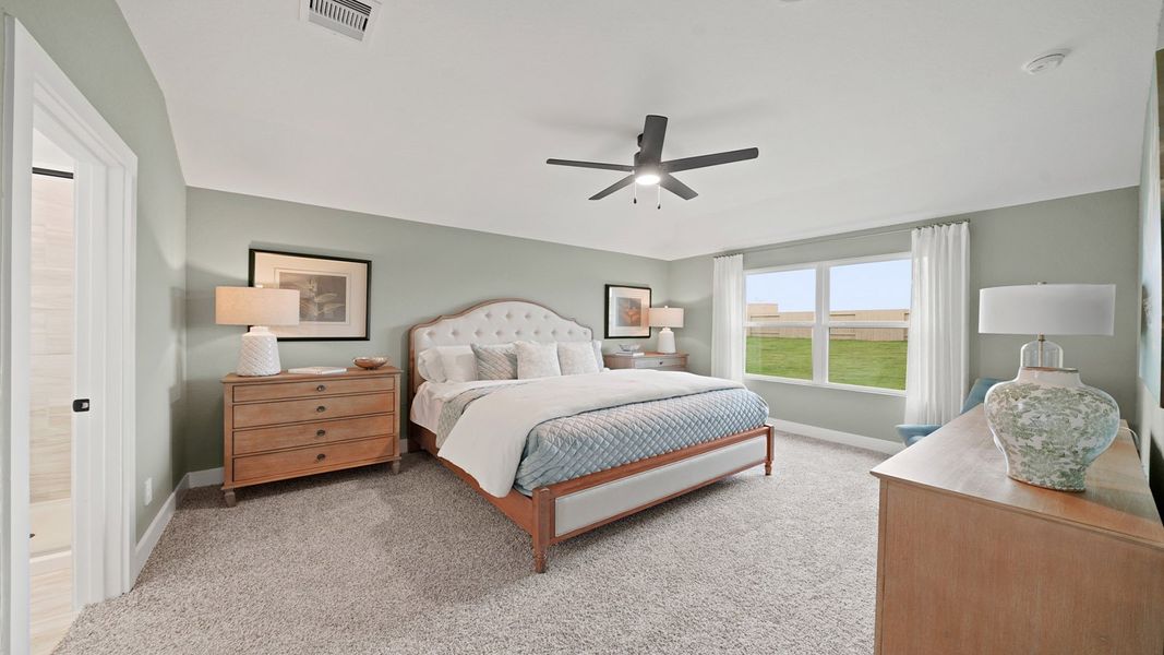 Furnished interior in a model home at Chapel Lakes in Montgomery (Image 19).