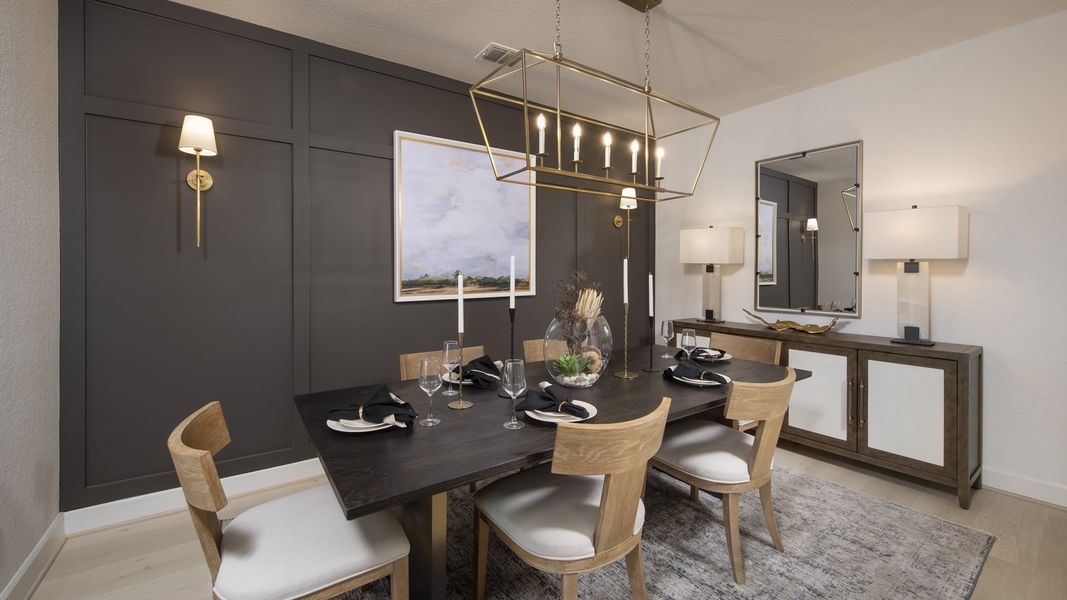 Furnished interior in a model home at Haby Hill 60' in San Antonio (Image 8). Furnished interior in a model home at Haby Hill 60' in San Antonio (Image 8).