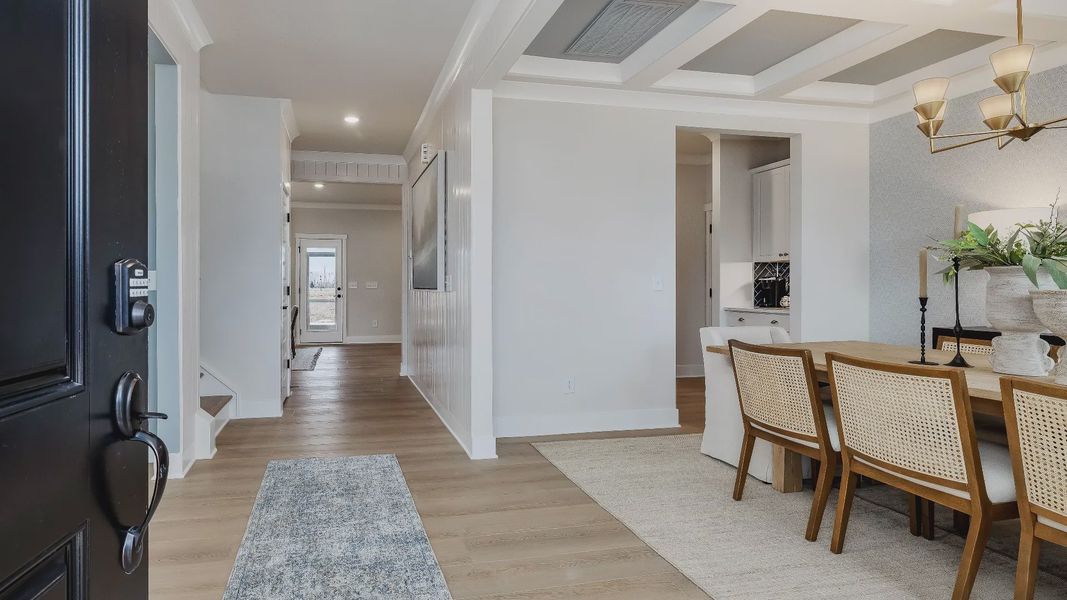 Furnished interior in a model home at Owen Park in Gibsonville (Image 3).