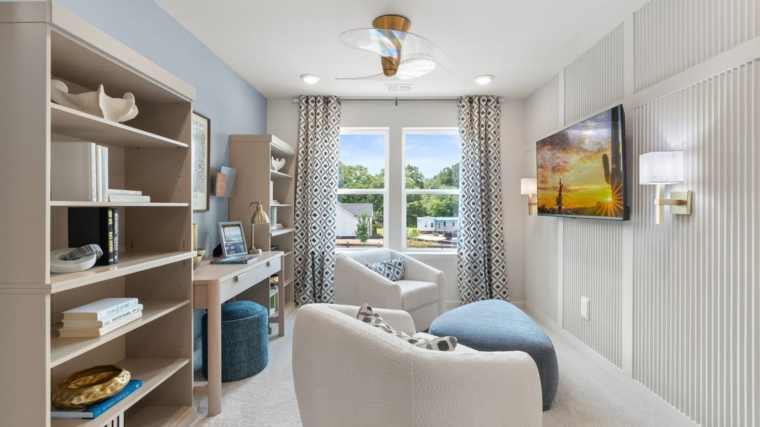 Furnished interior in a model home at Langley Overlook in Loganville (Image 7).