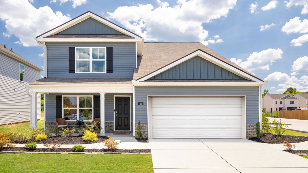 Front exterior of a home in the Hawk's Ridge community, located in Rossville, GA (Image 1).