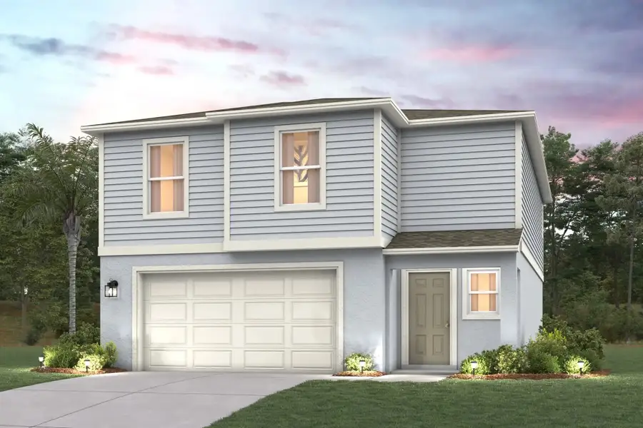 Front exterior of a home in the The Reserve at Bradbury Creek community, located in Haines City, FL (Image 3).