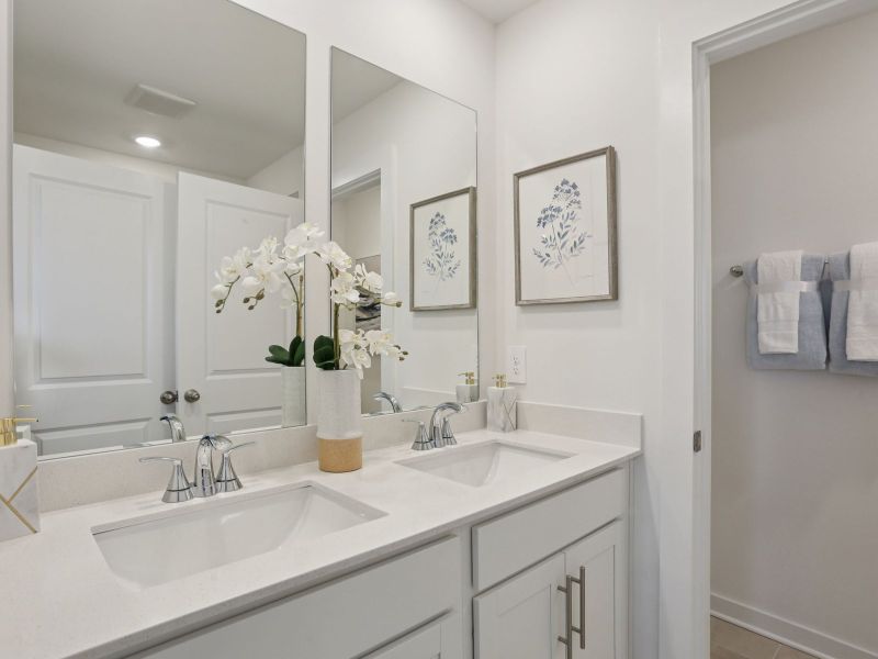 Furnished interior in a model home at Greystone - Highland Townhomes in Smyrna (Image 18).