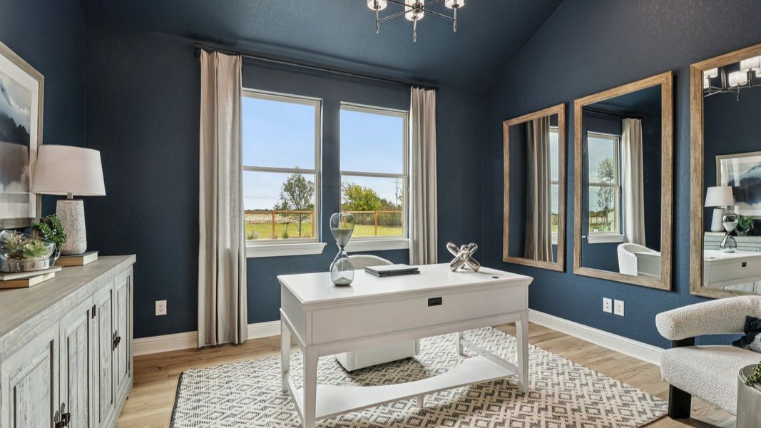 Furnished interior in a model home at The Crossvine in Schertz (Image 27). Furnished interior in a model home at The Crossvine in Schertz (Image 27).