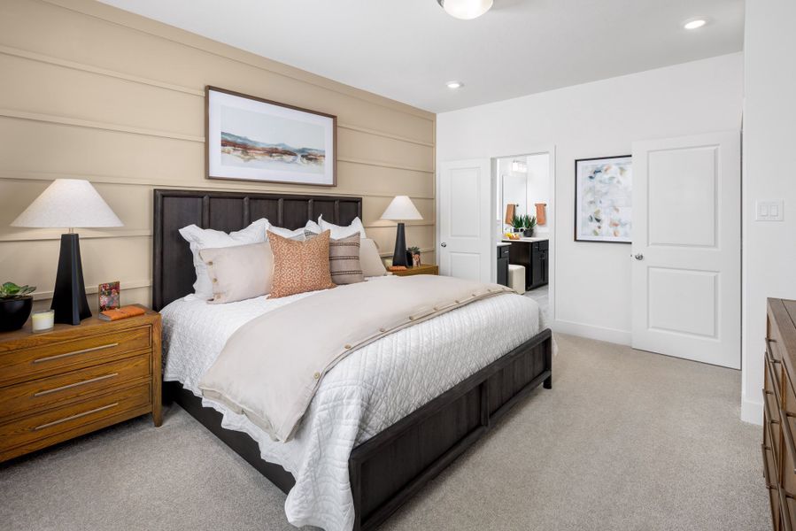 Furnished interior in a model home at Raburn Reserve in Tomball (Image 30).