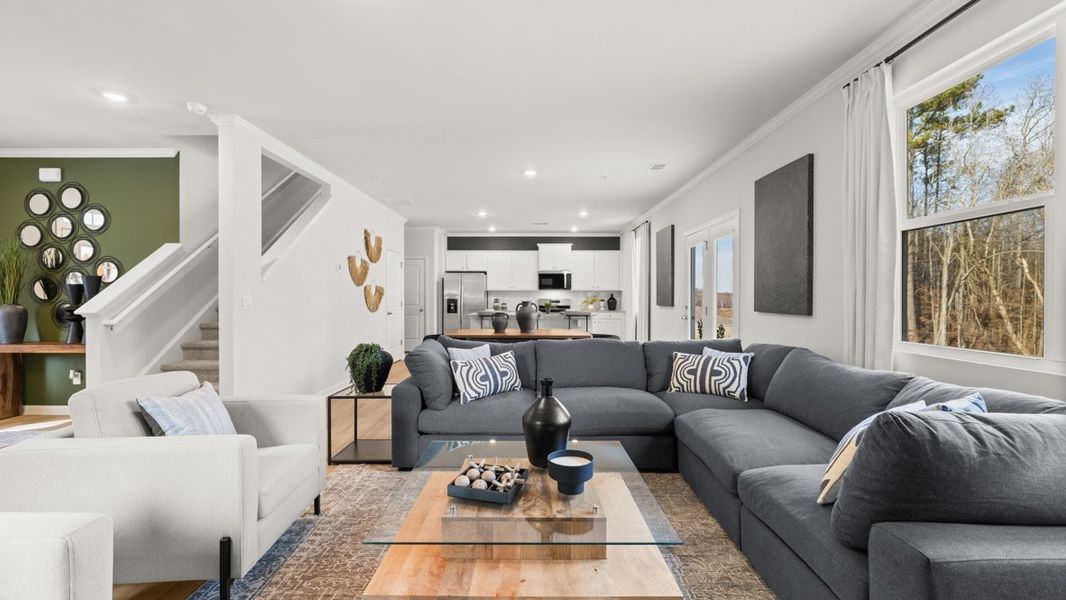 Furnished interior in a model home at Creekview in Atlanta (Image 17). Furnished interior in a model home at Creekview in Atlanta (Image 17).