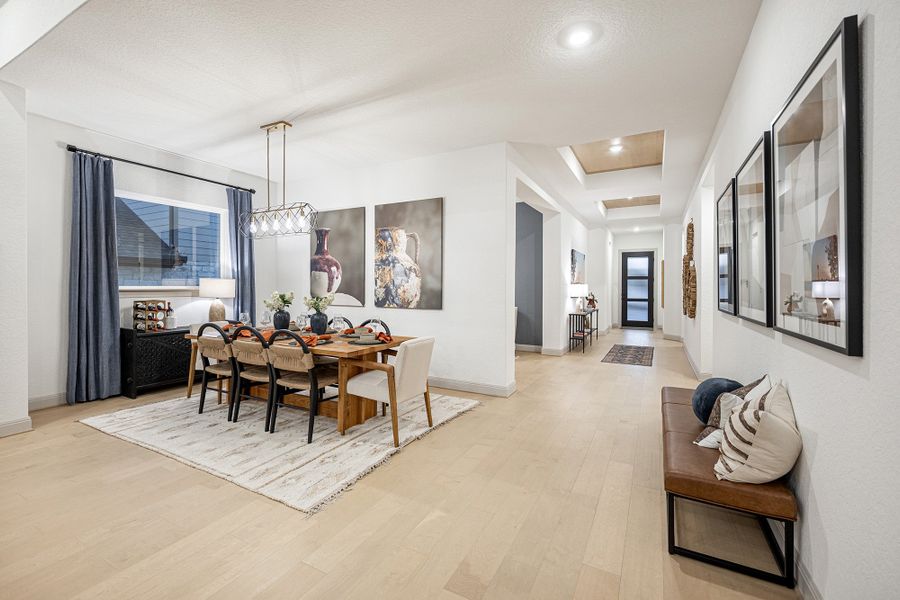 Furnished interior in a model home at Windsong - Reserve Series in Boerne (Image 7).