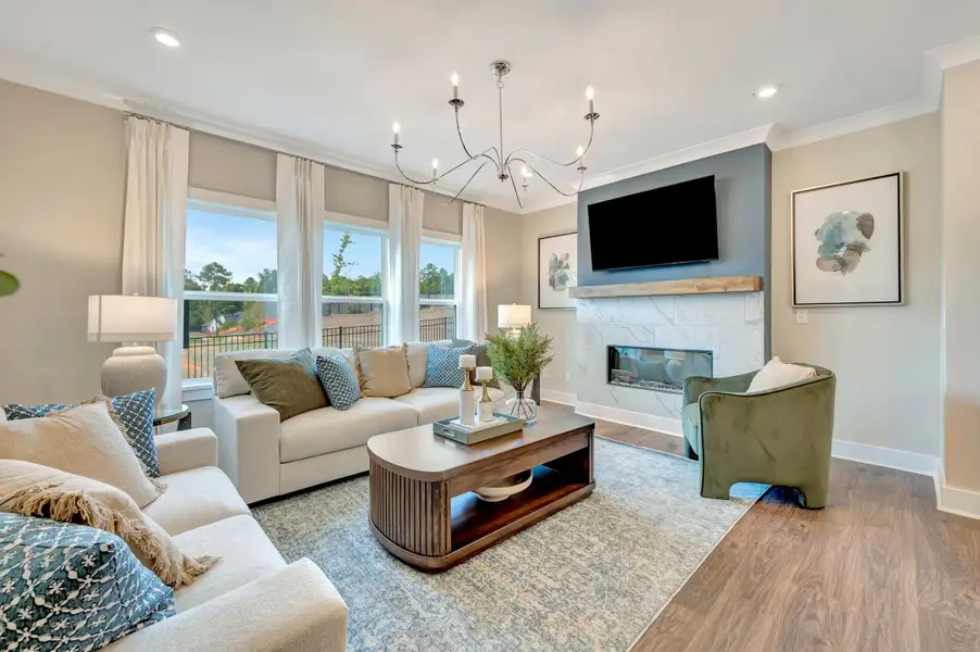 Furnished interior in a model home at Roberts Crossing in Cary (Image 8).