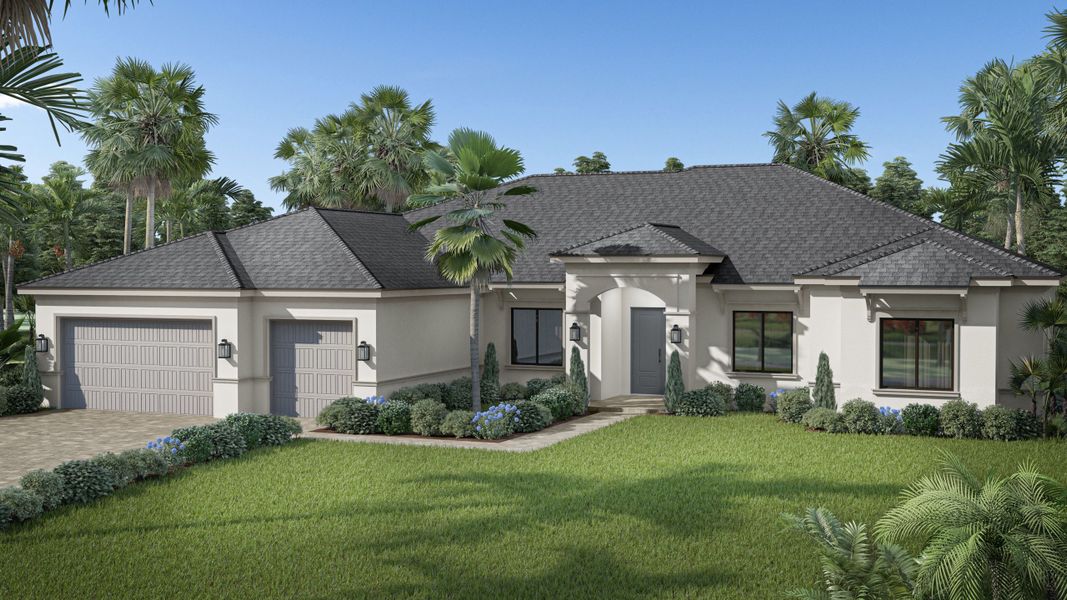 Front exterior of a home in the Heartwood community, located in Orlando, FL (Image 3).