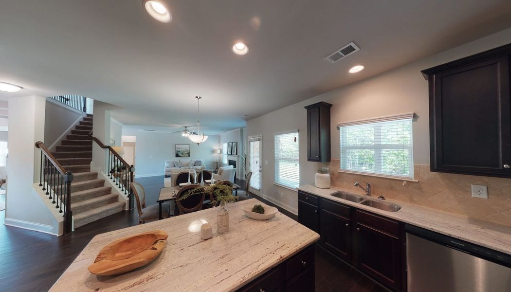 Furnished interior in a model home at Cove Lake Estates in Conley (Image 20).