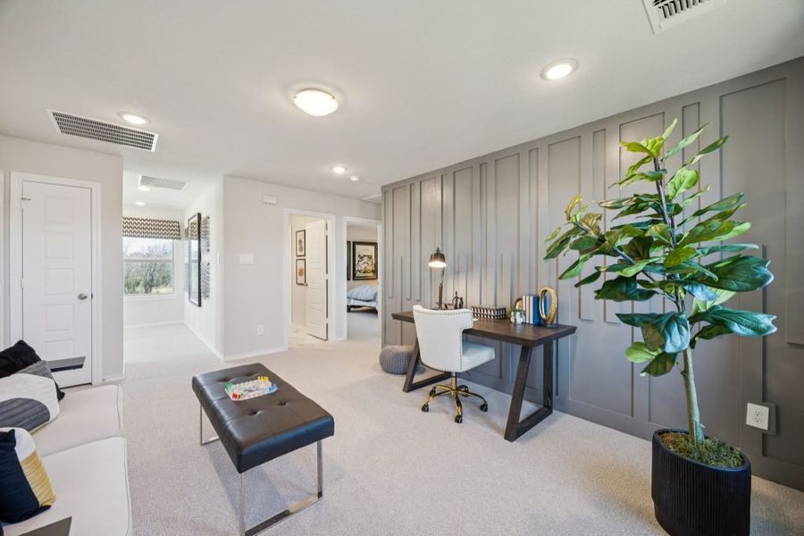 Furnished interior in a model home at Belmont in Aubrey (Image 24).