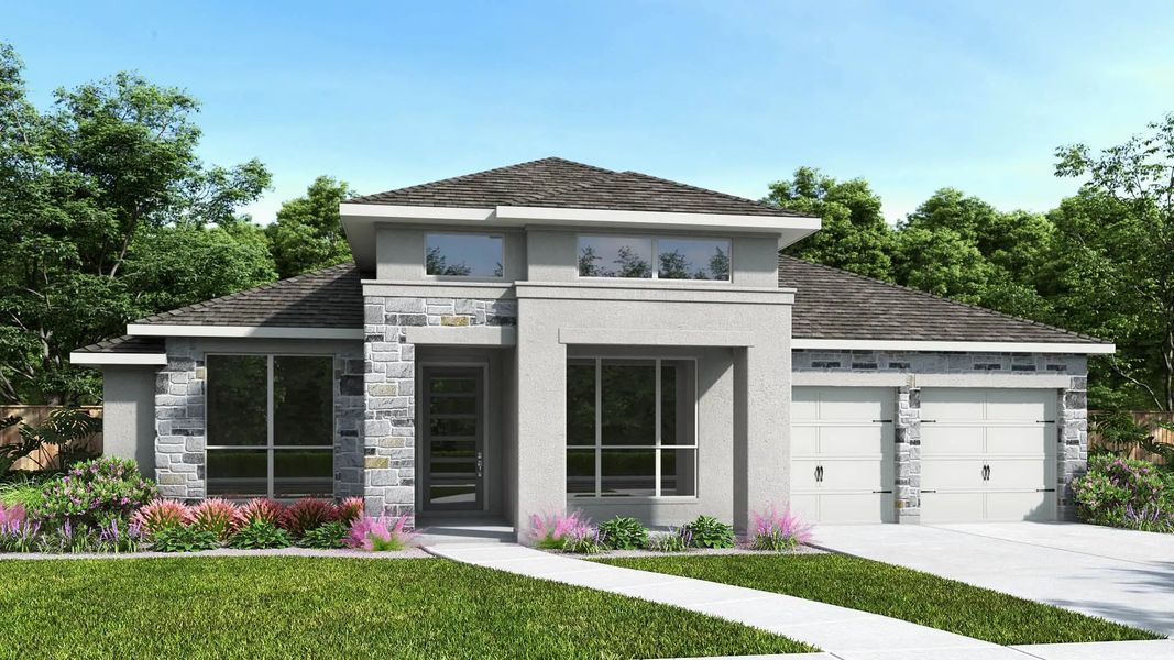 Front exterior of a home in the Lakes Of Cane Island 60' community, located in Katy, TX (Image 3).