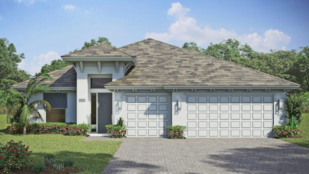 Front exterior of a home in the High Pointe community, located in Vero Beach, FL (Image 50).
