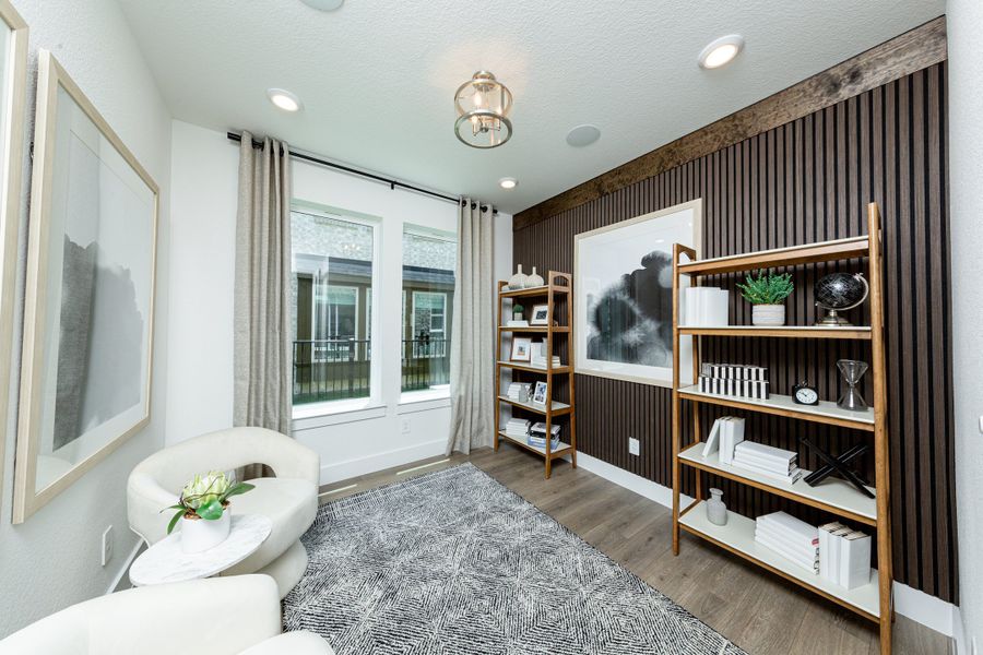Furnished interior in a model home at Bridgeland: Bridgeland 40' Homesites in Cypress (Image 7). Furnished interior in a model home at Bridgeland: Bridgeland 40' Homesites in Cypress (Image 7).