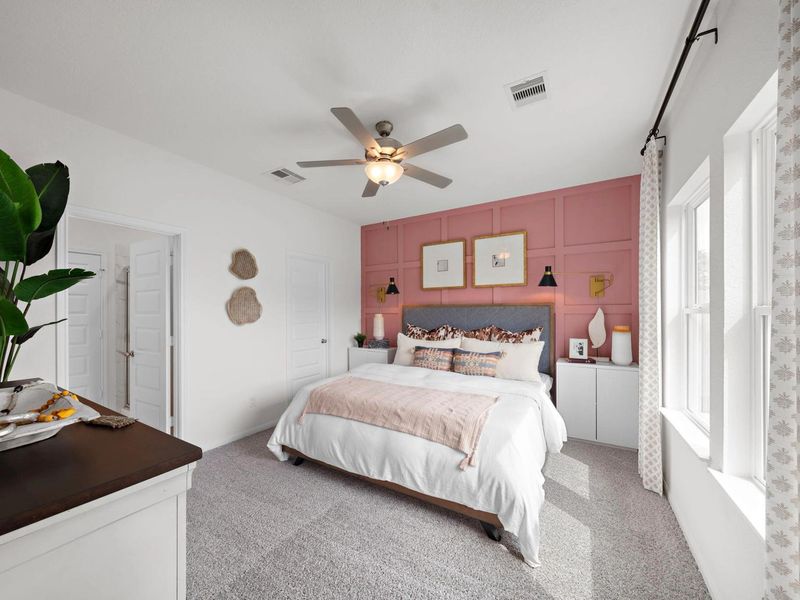 Furnished interior in a model home at The Villages at WestPointe in Dayton (Image 24).