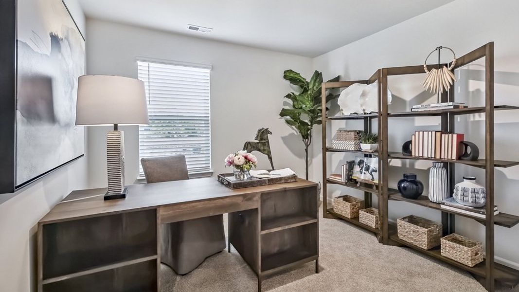 Furnished interior in a model home at The Townes at Honeycutt Oaks in Angier (Image 9).